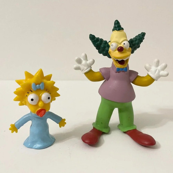 Lot  of 6 The Simpsons Toys Keychains Bart Krusty the Clown Maggie Groundskeeper - Picture 13 of 16